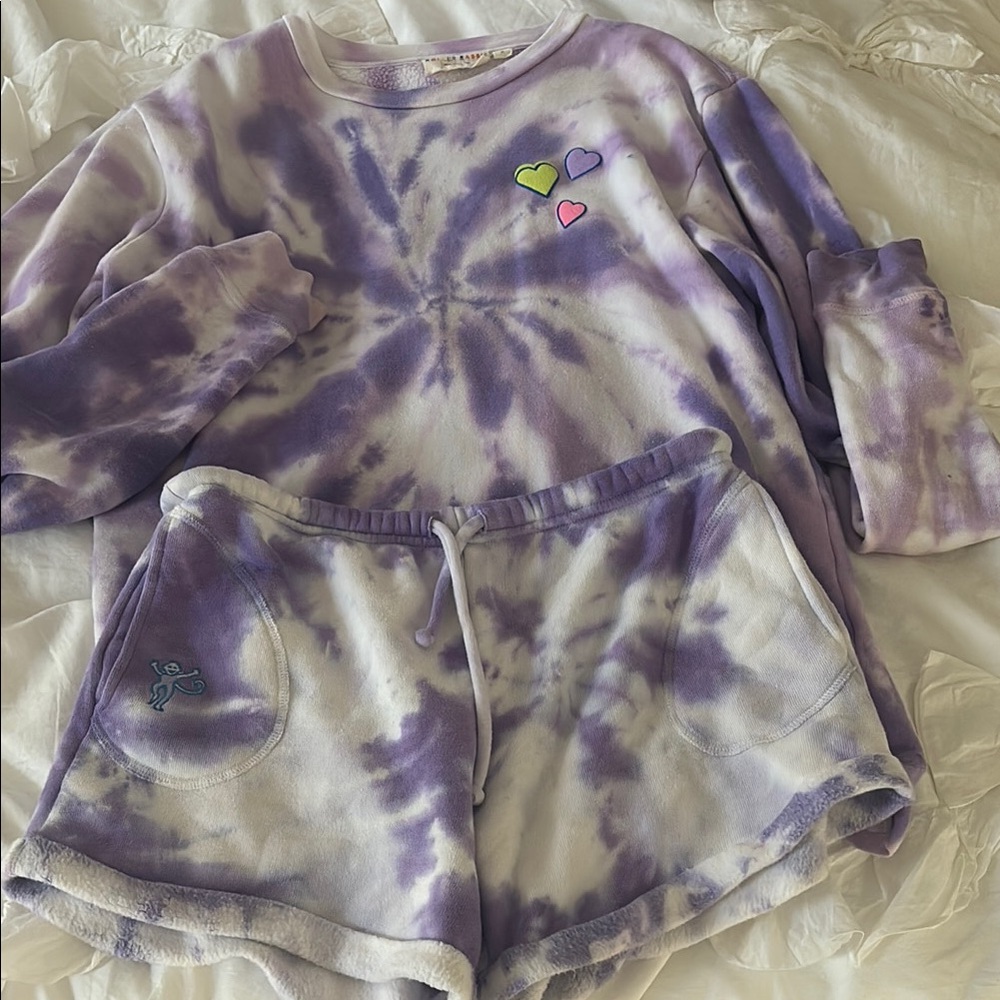 Roberta Roller Rabbit Purple and White Crew Neck Sweater
